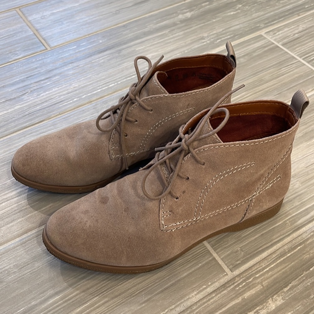 Franco Sarto suede tan booties, size 7.5 - Picture 2 of 6